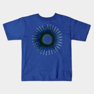 Spirograph Peacock Feather Bloom Kids T-Shirt